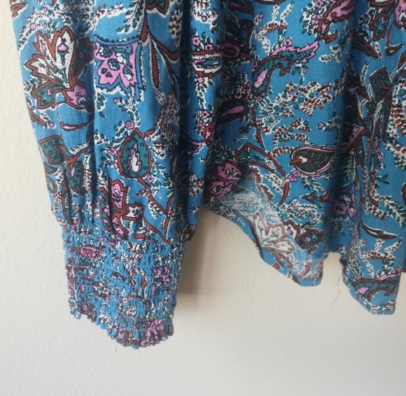 Ann Taylor LOFT Size L Floral Long Sleeve Blouse - Picture 6 of 12